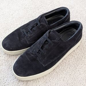 Vince Pine Slip-On Coastal Dark Blue Suede Sneakers Size 7.5 Mens